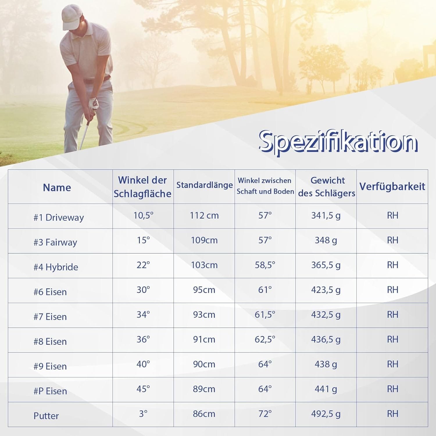 COSTWAY Golfschlägersatz für Herren 