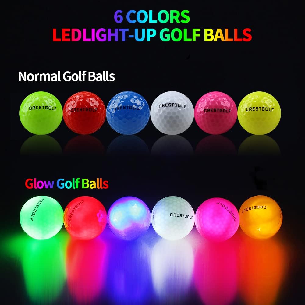 Crestgolf LED Golfbälle bunt 