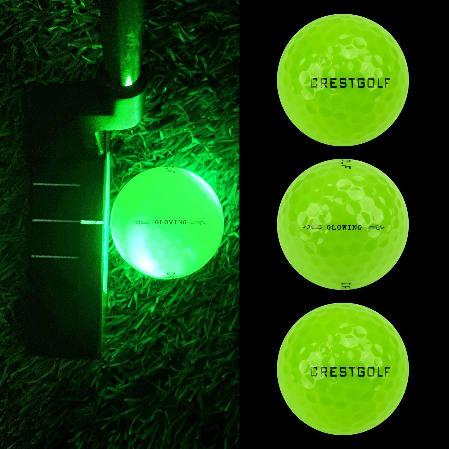 Crestgolf LED Golfbälle bunt 