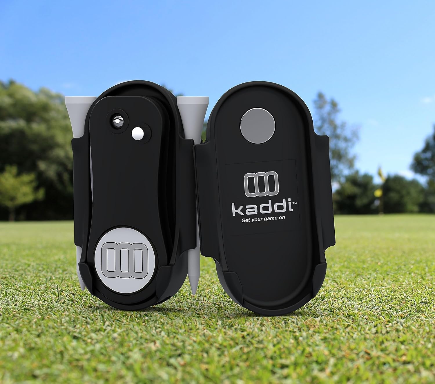 theKADDI Multifunktionales Golfzubehör-Werkzeug – Magnetischer Golfballmarker, schnelle Aktion, Pitchgabel-Reparaturwerkzeug, Golf-Tee-Halter und Handschuhhalter! Gürtelclip für bequemen Zugriff